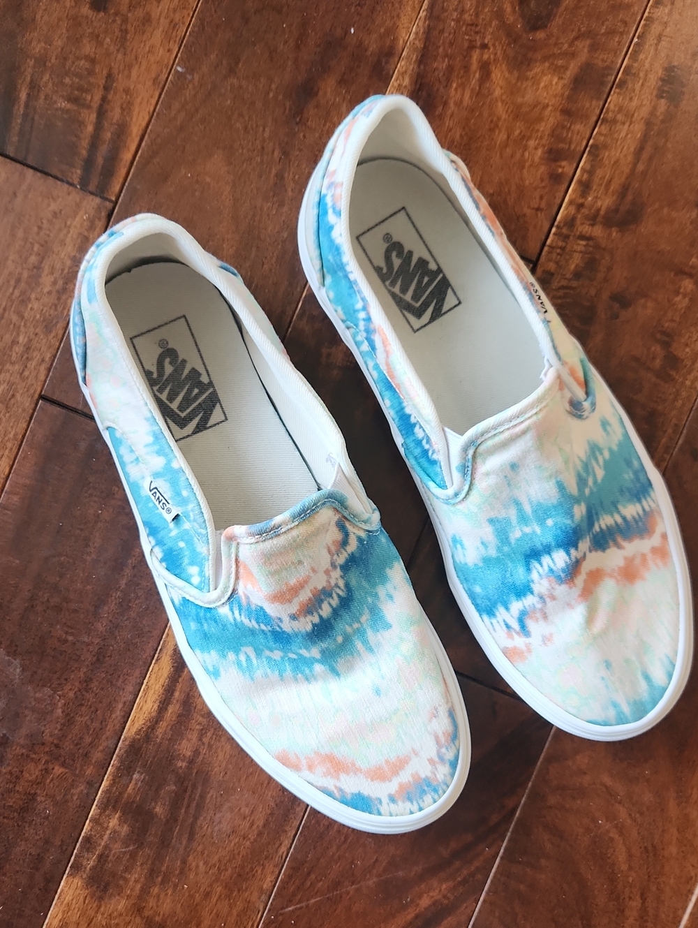 VANS Tie‎ Dye Watercolor Canvas Slip On Sneakers Sz 10